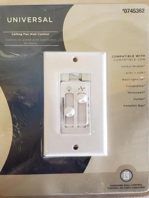 Harbor Breeze Off-White Wall-Mount Universal Ceiling Fan Remote Control