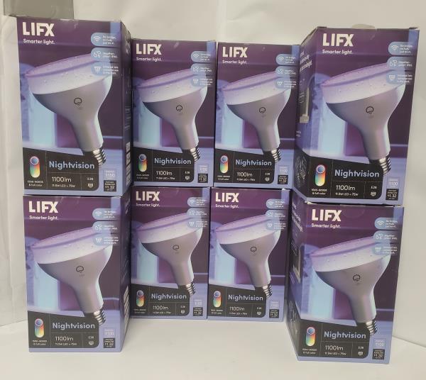 75-Watt Equivalent BR30 RGB Multi-Color Smart Wi-Fi E26 LED Light Bulb Night Vision, Works Alexa/Hey Google/HomeKit/Siri