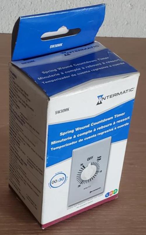 20 Amp 30-Minute Indoor in-Wall Spring Wound Timer, Gray