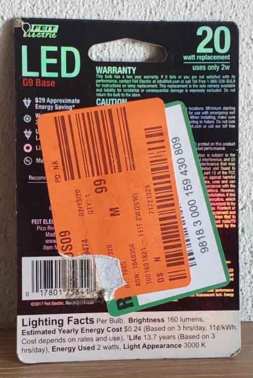 Feit Electric 20-Watt Equivalent Warm White (3000K) G4 Base Bi-Pin 12-Volt Landscape Garden LED Light Bulb