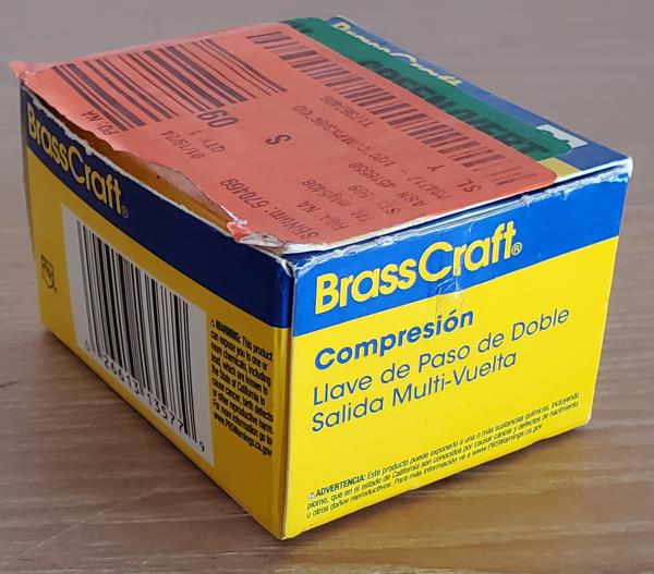 1/2 in. Nominal Compression Inlet X 3/8 in. O.D. Compression X 3/8 in. O.D. Compression Dual Outlet Multi-Turn Valve