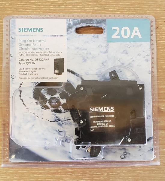 20 Amp 1-Pole GFCI Plug-on Neutral Circuit Breaker