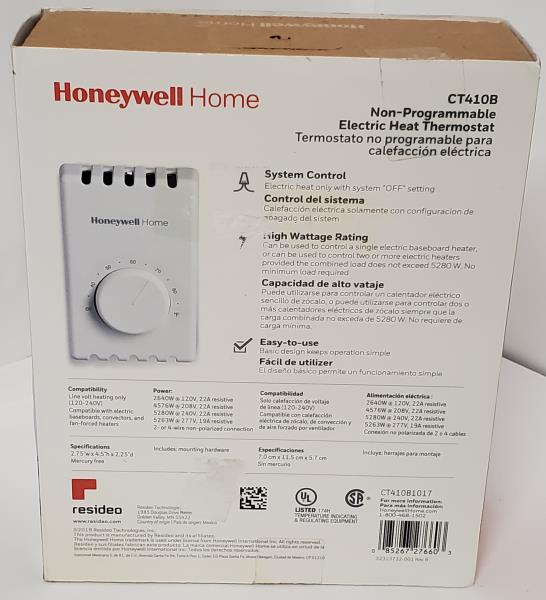 Honeywell Heating Dial Baseboard Thermostat