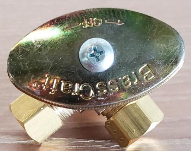 1/2 in. Nominal Compression Inlet X 3/8 in. O.D. Compression X 3/8 in. O.D. Compression Dual Outlet Multi-Turn Valve