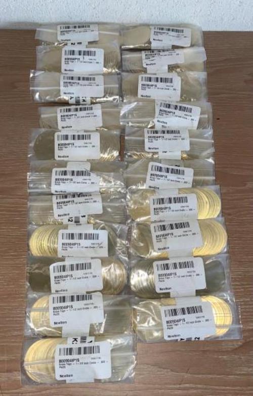 Brass Tags - 1-1/2 inch Circle - .020 - Pk/25