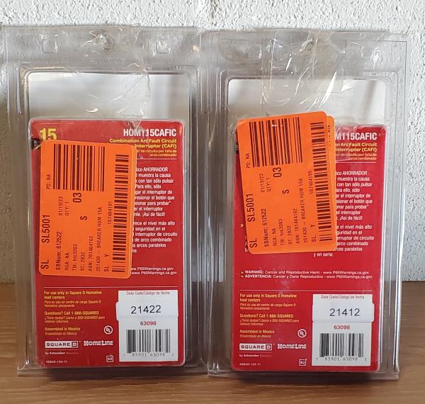 Homeline 15 Amp Single-Pole Combination Arc Fault Circuit Breaker(HOM115CAFIC)