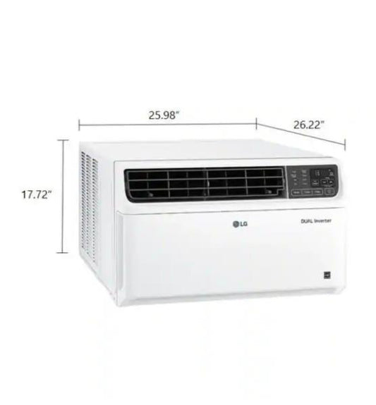 23,500 BTU 230/208V Window Air Conditioner Cools 1400 Sq. Ft. with Dual Inverter, Wi-Fi Enabled & Remote in White