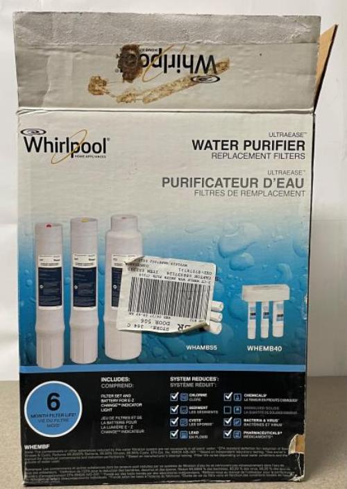 Whirlpool Ultraease Water Purifier Replacement Filters WHEMBF - NEW Open Box