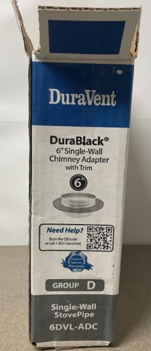 DVL 6 in. Chimney Adapter in Black