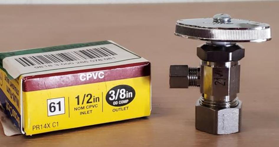 1/2 in. CPVC Inlet X 3/8 in. Compression Outlet Multi-Turn Straight Valve