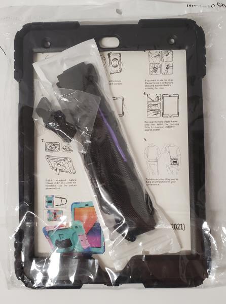 BMOUO iPAD 9th/ 8th/ 7th/ Generation Case, iPad 10.2 Case, Shockproof 360 Rotating Stand Shoulder Hand Strap iPad 9th/ 8th/ 7th/ Gen Case with Pencil Hodler for iPad 10.2 inch 2021/2021/2019- BLACK