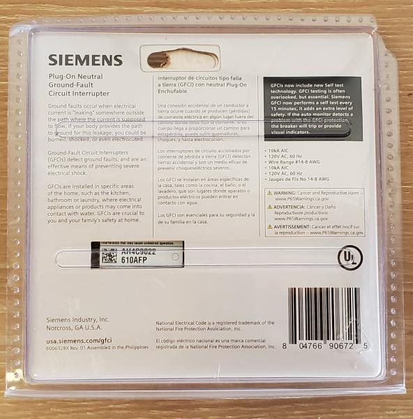 20 Amp 1-Pole GFCI Plug-on Neutral Circuit Breaker