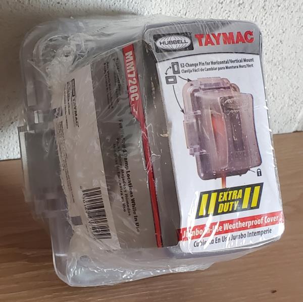 TayMac Rectangle Thermoplastic 1 Gang 5.92 in. H X 4-1/4 in. W in-Use Cover