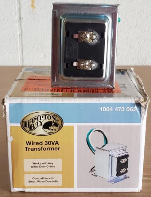 Wired 16VAC/30VA Doorbell Transformer, Compatible with All Video Doorbells