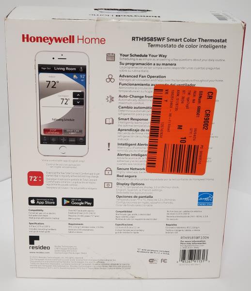 Wi-Fi Smart Color 7-Day Programmable Smart Thermostat with Color-Changing Touchscreen Display