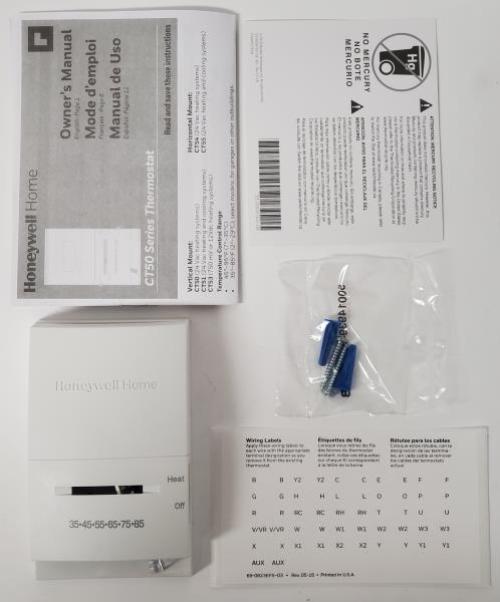Vertical Non-Programmable Thermostat with Low Temperature Range