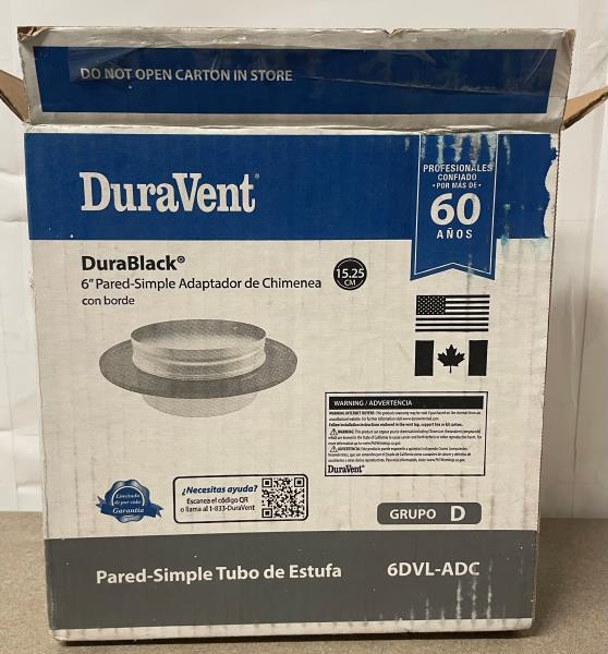 DVL 6 in. Chimney Adapter in Black