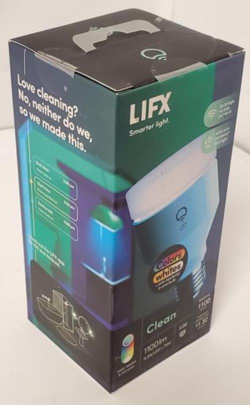 75-Watt Equivalent A19 Clean RGB Multi-Color Smart Wi-Fi LED Light Bulb, Works with Alexa/Hey Google/HomeKit/Siri 1-Pack