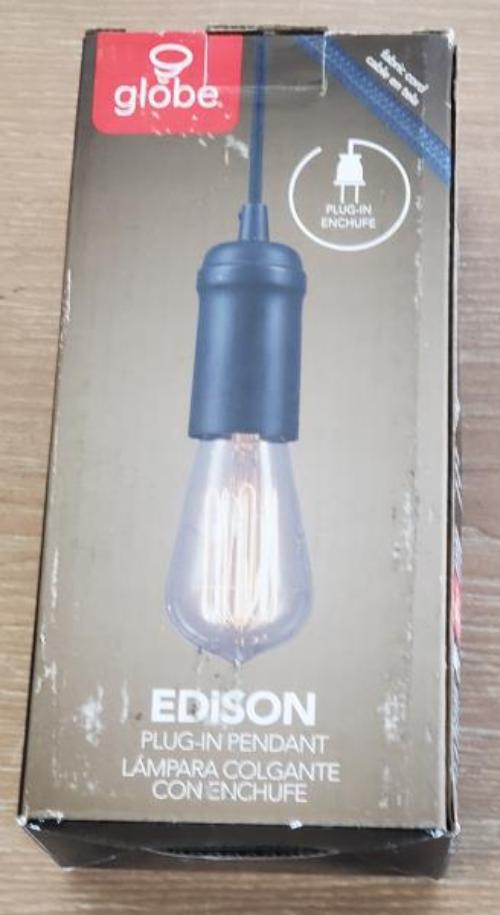 Globe Electric 65114 1 Light Plug in Mini Pendant Light Fixture