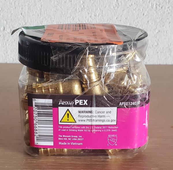 1/2 in. Brass PEX-B Barb 90-Degree Elbow Pro Pack (40-Pack)