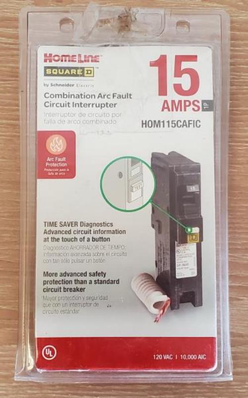 Homeline 15 Amp Single-Pole Combination Arc Fault Circuit Breaker(HOM115CAFIC)