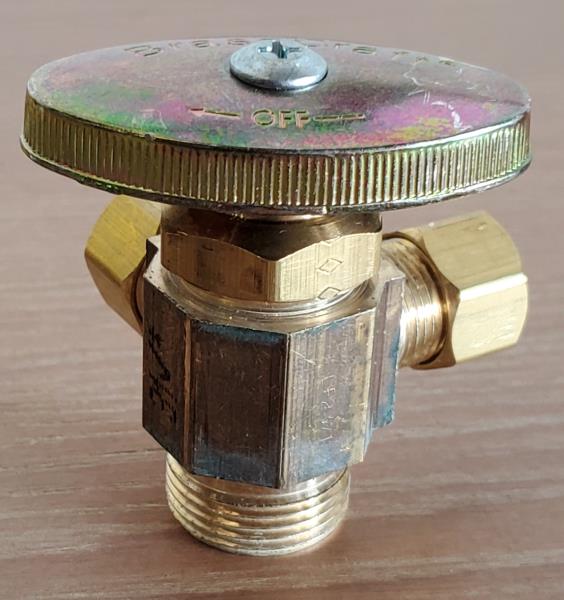 1/2 in. Nominal Compression Inlet X 3/8 in. O.D. Compression X 3/8 in. O.D. Compression Dual Outlet Multi-Turn Valve