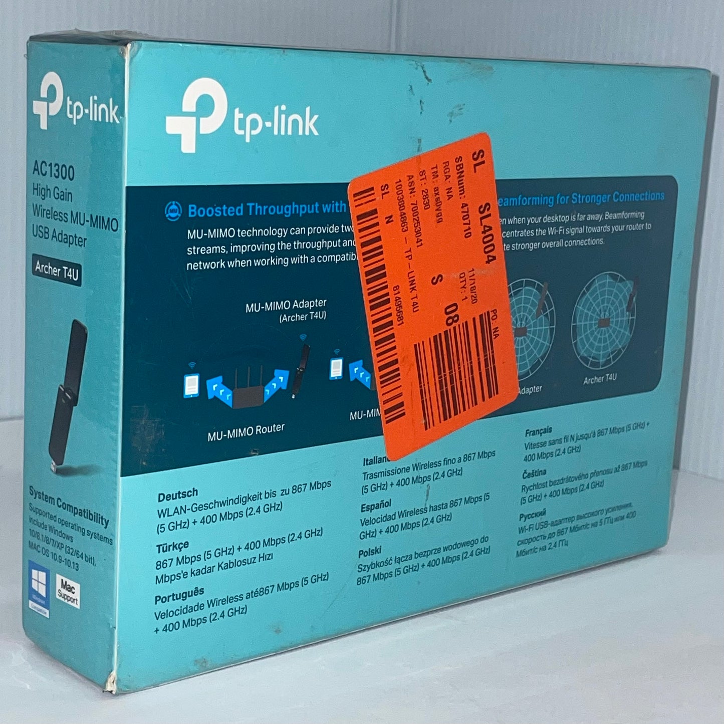 TP-Link AC1300 WiFI 5 Wireless USB Adapter - Archer T4U