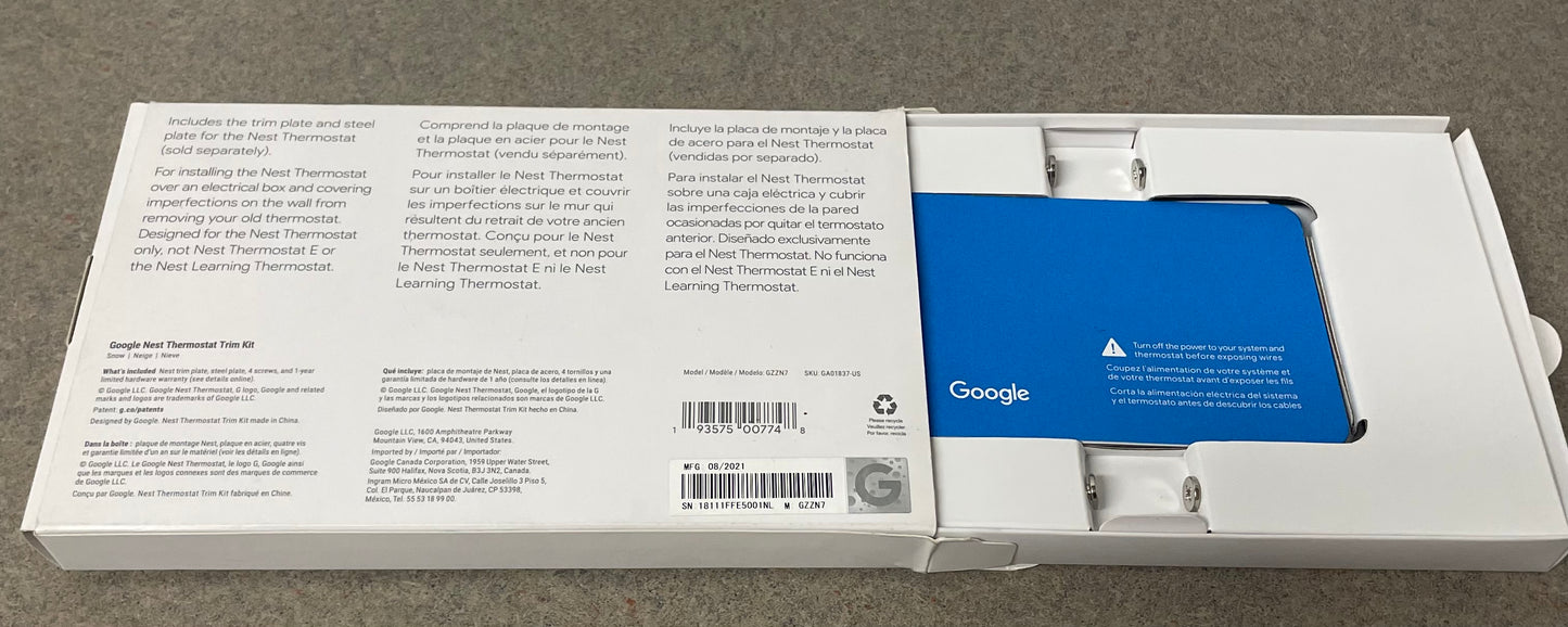 Nest Thermostat Trim Kit - Snow