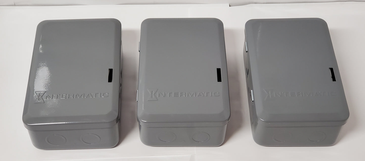 DT Series 2-Circuit 20 Amp 24 Hour Indoor Surface Mount Timer with Battery Backup, Gray