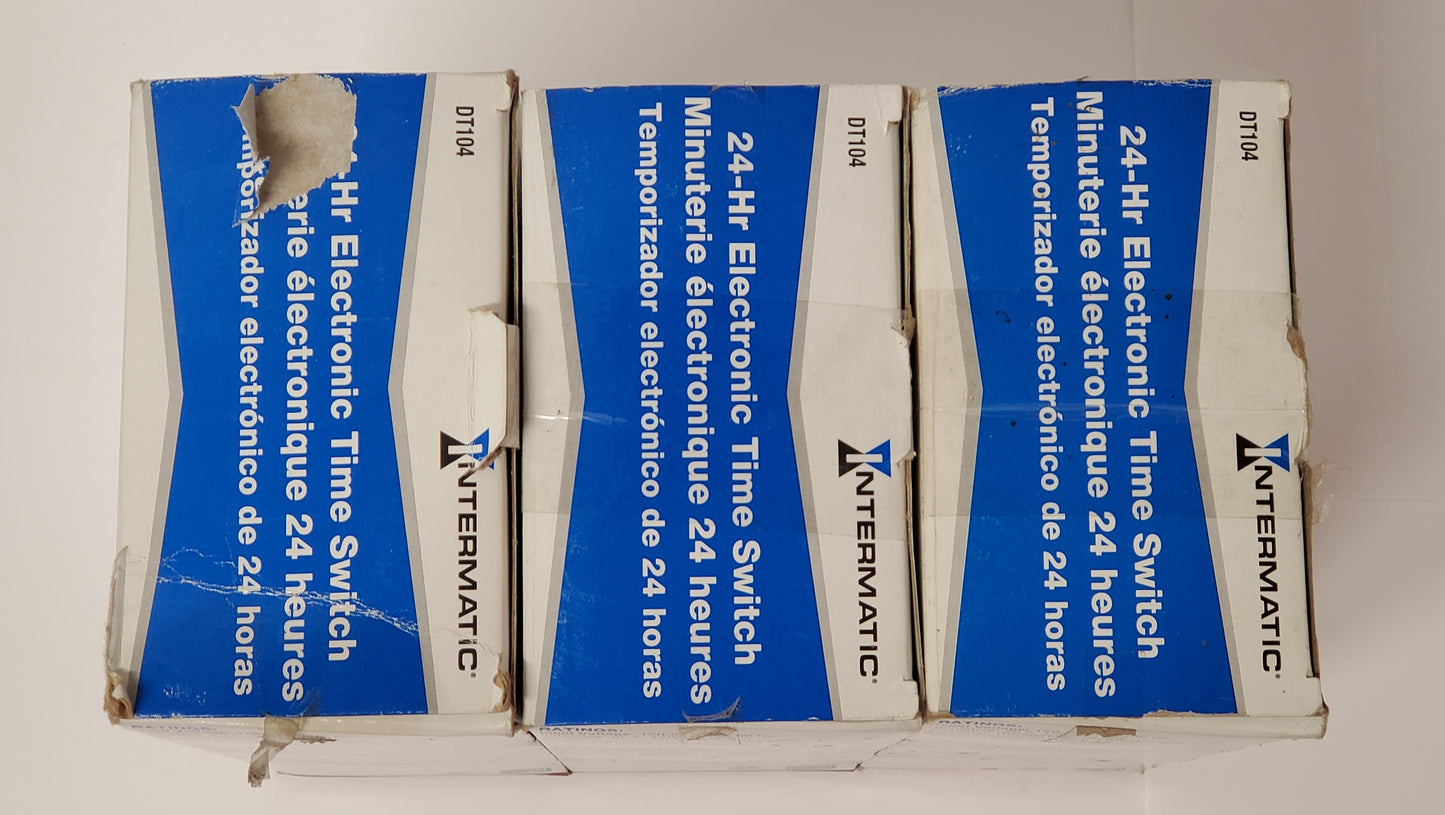 DT Series 2-Circuit 20 Amp 24 Hour Indoor Surface Mount Timer with Battery Backup, Gray