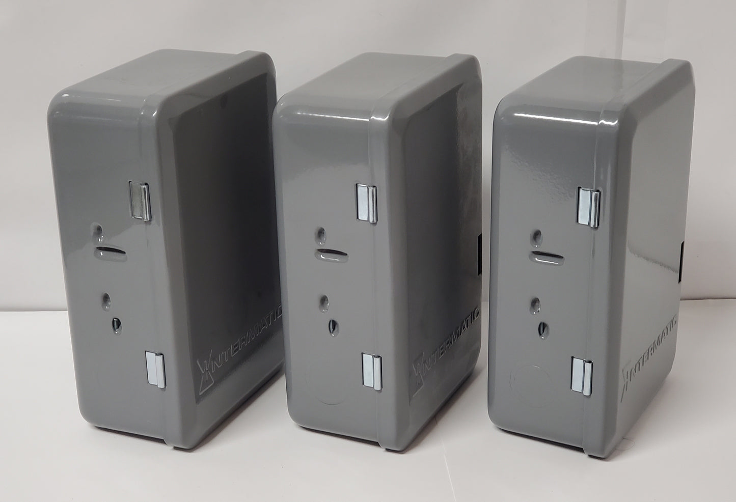 DT Series 2-Circuit 20 Amp 24 Hour Indoor Surface Mount Timer with Battery Backup, Gray