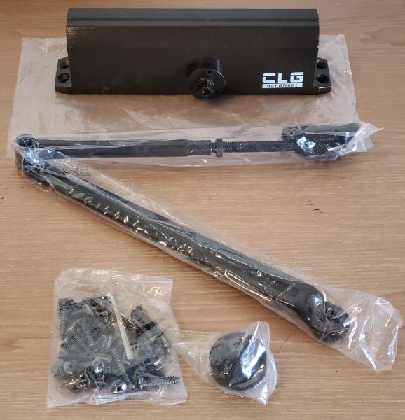 Medium/Heavy Duty Commercial Door Closer DC7016 - Surface Mounted, GradeADA & UL 3 Hour Fire Rated, Adjustable Size 1-6 for Entrances & Aluminium Storefronts - US10B Dark Bronze