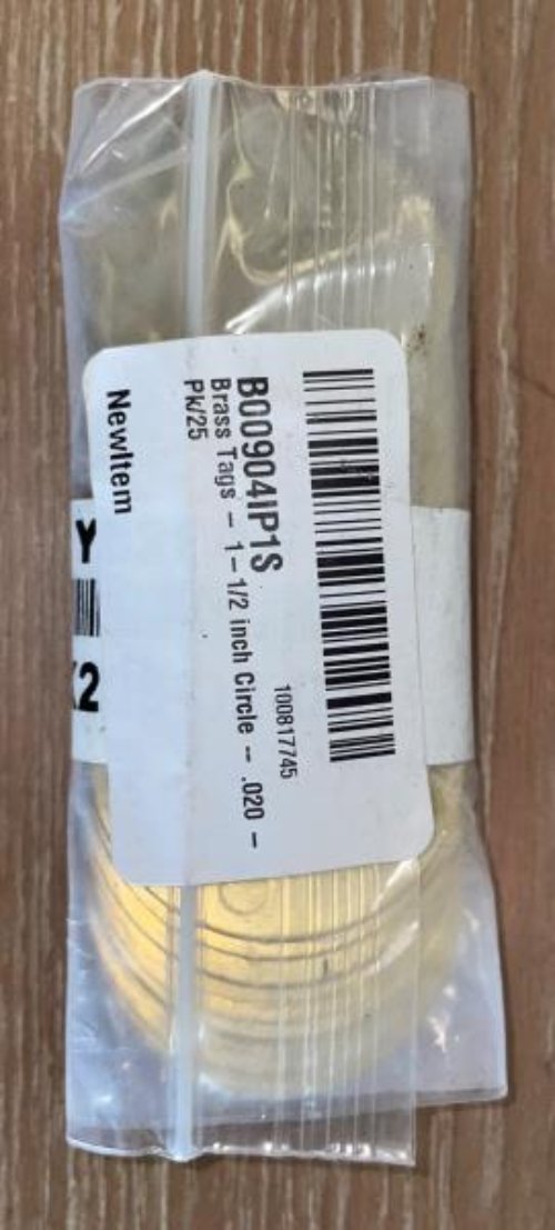 Brass Tags - 1-1/2 inch Circle - .020 - Pk/25
