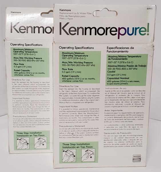 KENMORE PURE REPLACEMENT ICE & WATER FILTER