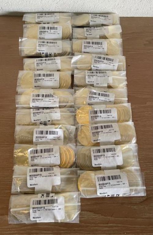 Brass Tags - 1-1/2 inch Circle - .020 - Pk/25