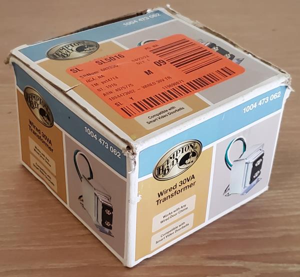 Wired 16VAC/30VA Doorbell Transformer, Compatible with All Video Doorbells