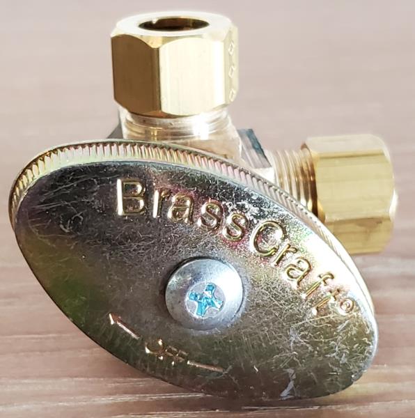 1/2 in. Nominal Compression Inlet X 3/8 in. O.D. Compression X 3/8 in. O.D. Compression Dual Outlet Multi-Turn Valve