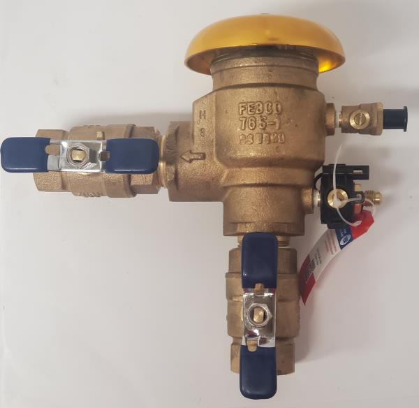 FEBCO - 1in. Bronze Pressure Vacuum Breaker Backflow Preventer with Quarter Turn Shutoff & Tee Handles, Freeze Sensor
