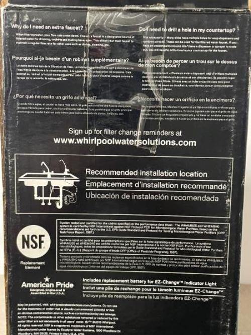 Whirlpool Ultraease Water Purifier Replacement Filters WHEMBF - NEW Open Box