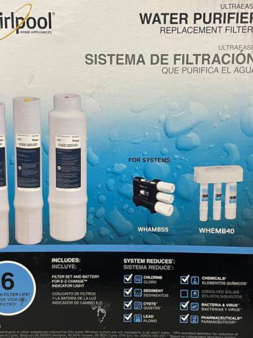 Whirlpool Ultraease Water Purifier Replacement Filters WHEMBF - NEW Open Box