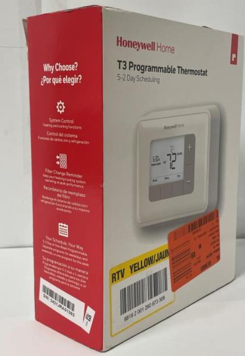 T3 5-2 Day Programmable Thermostat with 2H/2C Multistage Heating and Cooling