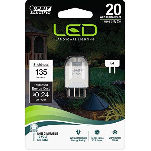 Feit Electric 20-Watt Equivalent Warm White (3000K) G4 Base Bi-Pin 12-Volt Landscape Garden LED Light Bulb