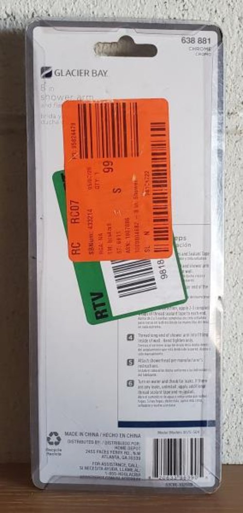 8 in. Standard Shower Arm in Chrome