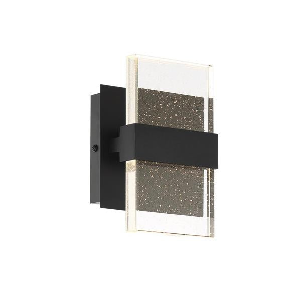 Alberson 2-Light Matte Black LED Indoor Wall Sconce Bubble Glass