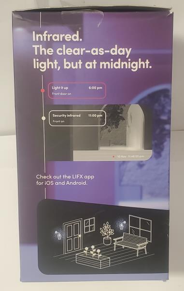 75-Watt Equivalent BR30 RGB Multi-Color Smart Wi-Fi E26 LED Light Bulb Night Vision, Works Alexa/Hey Google/HomeKit/Siri