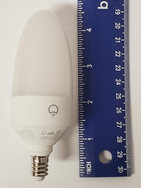 25-Watt Equivalent B10 Smart RGB Wi-Fi E12 Candelabra LED Light Bulb, Works W/Alexa/Hey Google/HomeKit/Siri, Multi-Color