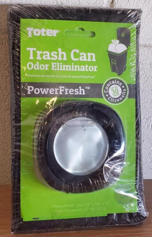 Toter Powerfresh Trash Can Odor Eliminator & 2pk of Refills Fragrance Packets