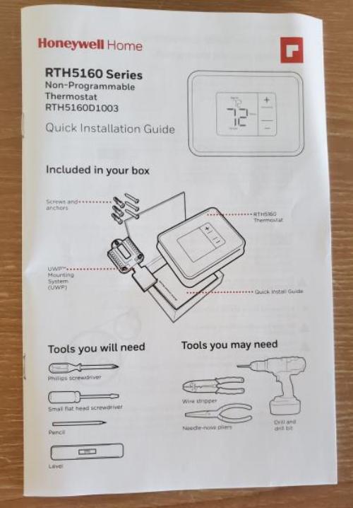 Honeywell Non-Programmable Thermostat  White