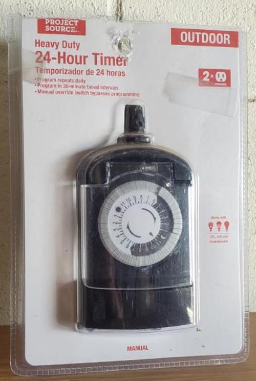 Project Source Heavy Duty 15-Amp 2-Outlet Mechanical Residential Plug-in Countdown 24-Hour Timer