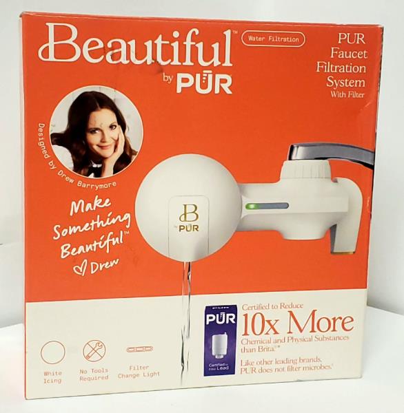 Beautiful by PUR Horizontal Faucet Mount Filtration System  White Icing (PFM420W)